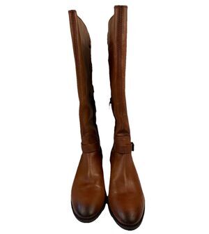Sole Society So-Franzie Brown Leather Riding Boots Size 11